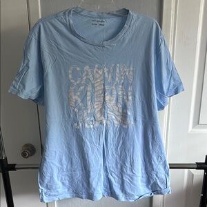 Calvin Klein Men's Light Blue T-Shirt